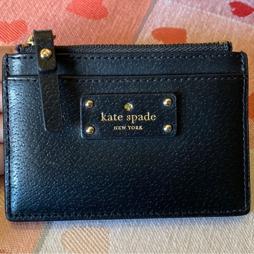 Kate Spade Adi Grove Street Black Credit Card/DL Holder